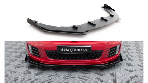 Splitter Volkswagen Golf VI GTI Front Racing Durability v.3 + flaps Black-Red