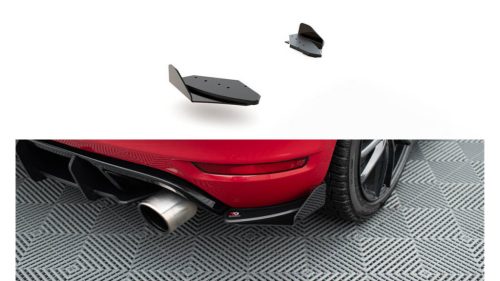 Splitter Volkswagen Golf VI GTI Rear Side Racing Durability Black-Red + Gloss Flaps