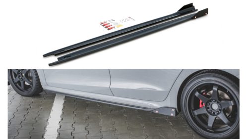 Diffuser Skoda Octavia IV RS Side Skirts v.2 Gloss Black + Flaps