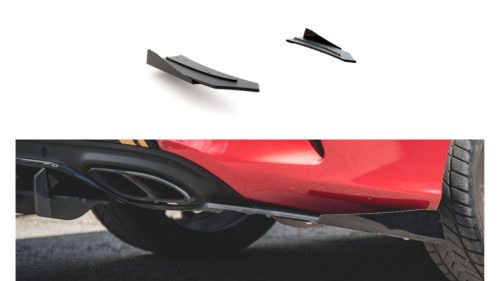 Splitter Mercedes-Benz C C205 C43 Rear Side Racing Durability Black + Gloss Flaps