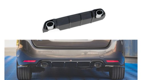 Diffuser Peugeot 308 SW II Facelift Rear Valance + Exhaust Ends Imitation Gloss Black