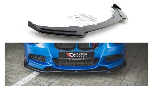 Splitter BMW 1 F20 M-Pack Front Racing Durability + Flaps Black-Red