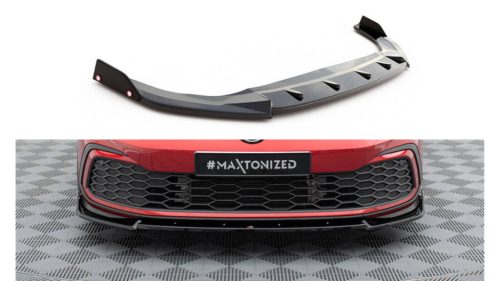Splitter Volkswagen Golf 8 GTI GTE R-Line Front v.3 + flaps Gloss Black