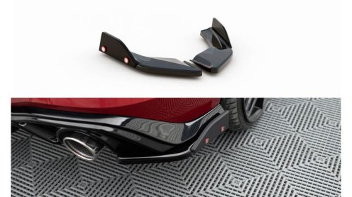 Splitter Volkswagen Golf 8 GTI GTE Rear Side v.2 + Flaps Gloss Black