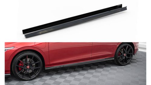 Diffuser Volkswagen Golf 8 GTI GTE GTI Clubsport R-Line Side Skirts v.3 Gloss Black