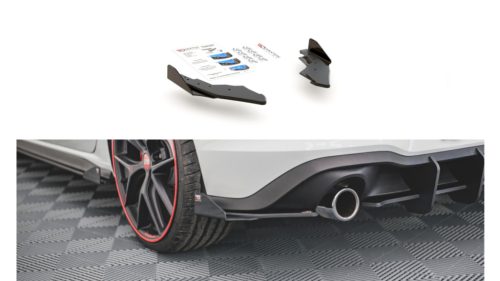 Splitter Volkswagen Golf 8 GTI GTE Rear Side Racing Durability Black + Gloss Flaps