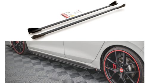 Diffuser Volkswagen Golf 8 Side Skirts Racing Black + Gloss Flaps
