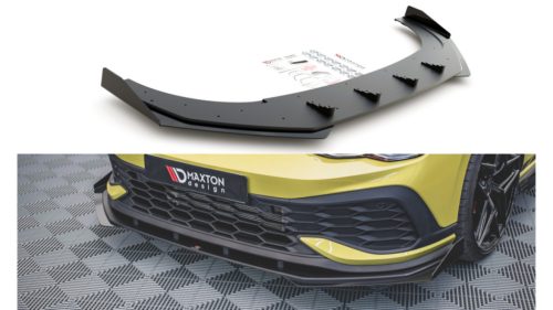 Splitter Volkswagen Golf 8 GTI Clubsport Front Racing Durability + Flaps Black-Red
