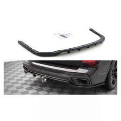   Splitter BMW X7 G07 M-Pack Rear Central with Diffuser Gloss Black