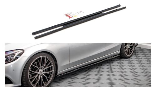 Diffuser Mercedes-Benz C W205 Side Skirts Gloss Black