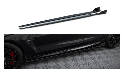Diffuser BMW 8 F93 G16 M-Pack Side Skirts v.1 Gloss Black + Flaps