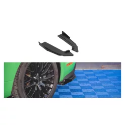   Splitter Ford Mustang VI GT Facelift Rear Side Street Pro v.1 Black-Red + Gloss Flaps