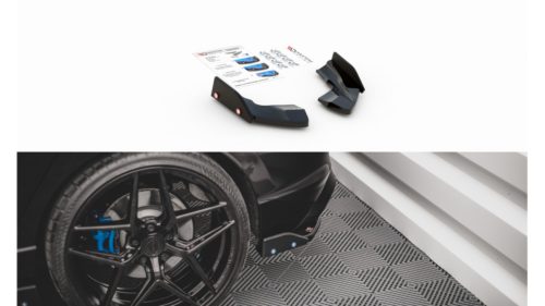 Splitter Volkswagen Golf 8 R Rear Side v.2 + Flaps Gloss Black