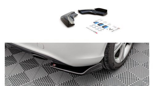 Splitter Mercedes-Benz A W176 Rear Side v.1 Gloss Black