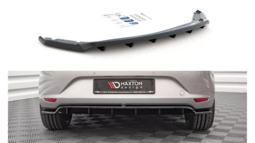 Splitter Seat Leon III Rear Central with Diffuser Gloss Black