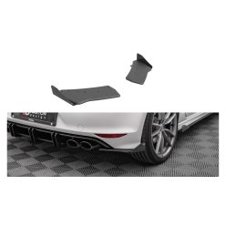   Splitter Volkswagen Golf 7 R Rear Side Street Pro Black-Red + Gloss Flaps