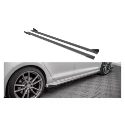   Diffuser Volkswagen Golf 7 R Side Skirts Street Pro Black-Red + Gloss Flaps