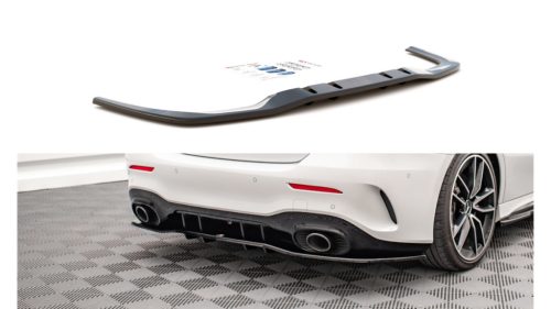 Splitter Mercedes-Benz A 35 AMG V177 Rear Central with Diffuser v.1 Gloss Black