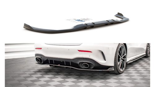 Splitter Mercedes-Benz A 35 AMG V177 Rear Central with Diffuser v.2 Gloss Black