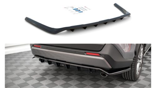 Splitter Toyota RAV4 V Rear Central with Diffuser Gloss Black