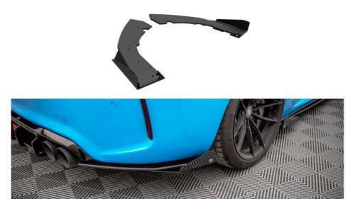 Splitter BMW 2 F87 M-Pack Rear Side Street Pro Black-Red + Gloss Flaps