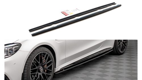 Diffuser Mercedes-Benz C C205 63AMG Facelift Side Skirts v.1 Gloss Black