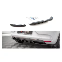   Splitter Renault Clio V Rear Central with Diffuser Gloss Black