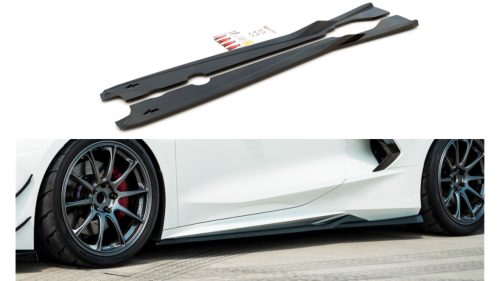 Diffuser Chevrolet Corvette C8 Side Skirts Gloss Black