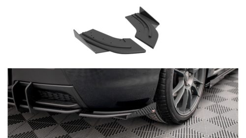 Splitter Mazda 3 I MPS Rear Side Street Pro Black + Gloss Flaps
