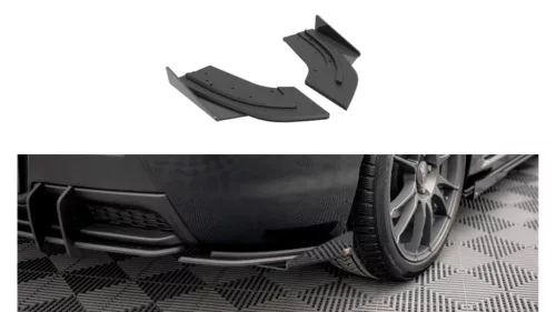 Splitter Mazda 3 I MPS Rear Side Street Pro Black-Red + Gloss Flaps