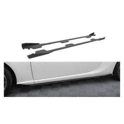   Diffuser Subaru BRZ Side Skirts Street Pro Black-Red + Gloss Flaps