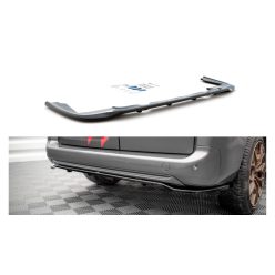   Splitter Peugeot Partner Long III Rear Central with Diffuser Gloss Black