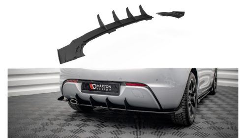 Diffuser Opel Astra GTC OPC-Line J Rear Valance Black-Red + Gloss Flaps