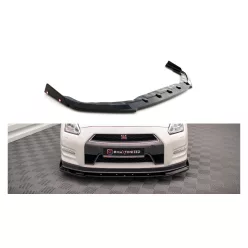 Splitter Nissan GTR R35 Facelift Front + Flaps Gloss Black