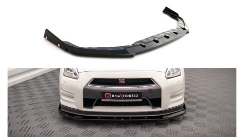 Splitter Nissan GTR R35 Facelift Front + Flaps Gloss Black