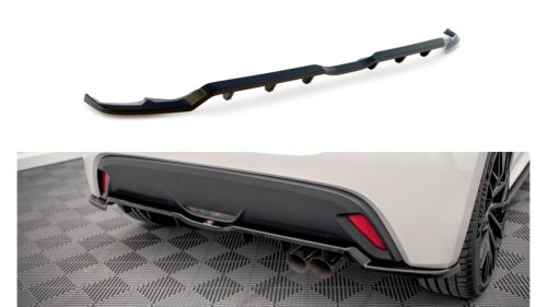 Splitter Toyota Yaris IV Rear Central with Diffuser v.2 Gloss Black