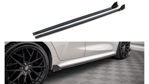 Diffuser Toyota Yaris IV Side Skirts v.1 Gloss Black + Flaps