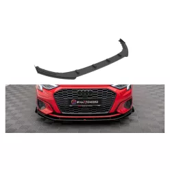 Splitter Audi A3 8Y Front Pro + flaps Black-Red