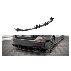   Diffuser Mercedes-Benz A35 AMG Aero Pack W177 Rear Valance Black + Gloss Flaps