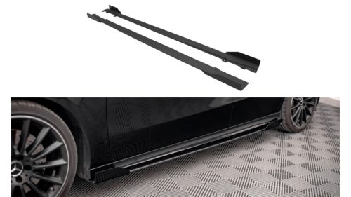 Diffuser Mercedes-Benz A35 AMG Aero Pack W177 Side Skirts Street Pro Black + Gloss Flaps