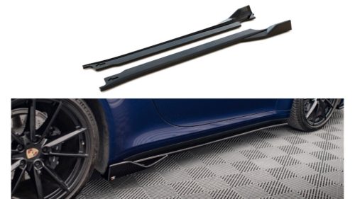 Diffuser Porsche 911 Carrera Aero Carrera GTS 992 Side Skirts v.2 Gloss Black
