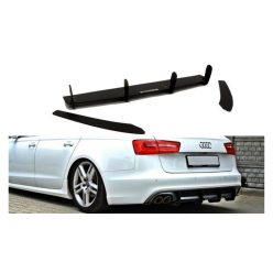   Diffuser Audi A6 C7 S-Line Rear + Rear Splitter Side exhaust 1x2