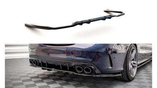 Splitter Mercedes-Benz C W205 C43 Facelift Rear Central with Diffuser Gloss Black