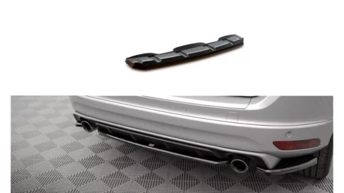 Splitter Volvo XC60 R-Design I Facelift Rear Central Gloss Black