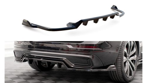 Splitter Volvo XC60 R-Design II Facelift Rear Central with Diffuser Gloss Black