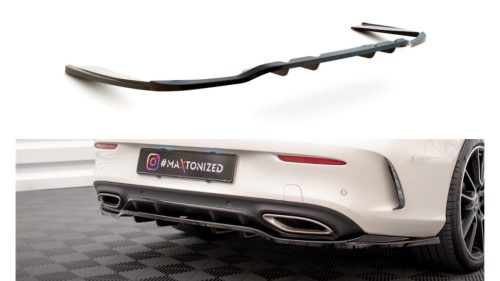 Splitter Mercedes-Benz C C205 Facelift Rear Central with Diffuser Gloss Black