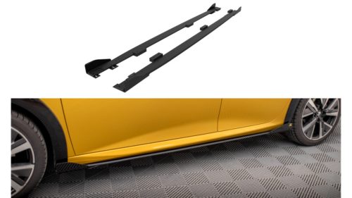 Diffuser Peugeot 208 GT II Side Skirts Street Pro Black-Red + Gloss Flaps