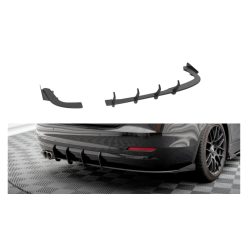 Splitter BMW 4 F36 Rear Side Street Pro Black + Gloss Flaps