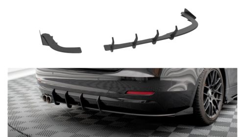 Splitter BMW 4 F36 Rear Side Street Pro Black-Red + Gloss Flaps