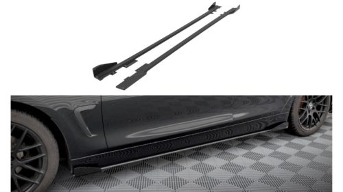 Diffuser BMW 4 F36 Side Skirts Street Pro Black-Red + Gloss Flaps